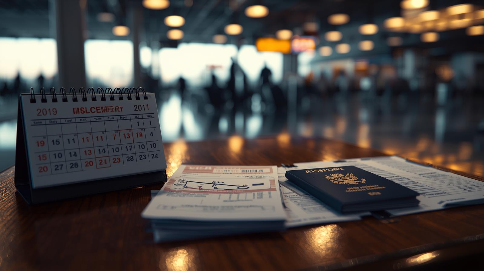 תכנון לוח זמנים לחידוש ויזה - לוח שנה ומסמכי בקשה